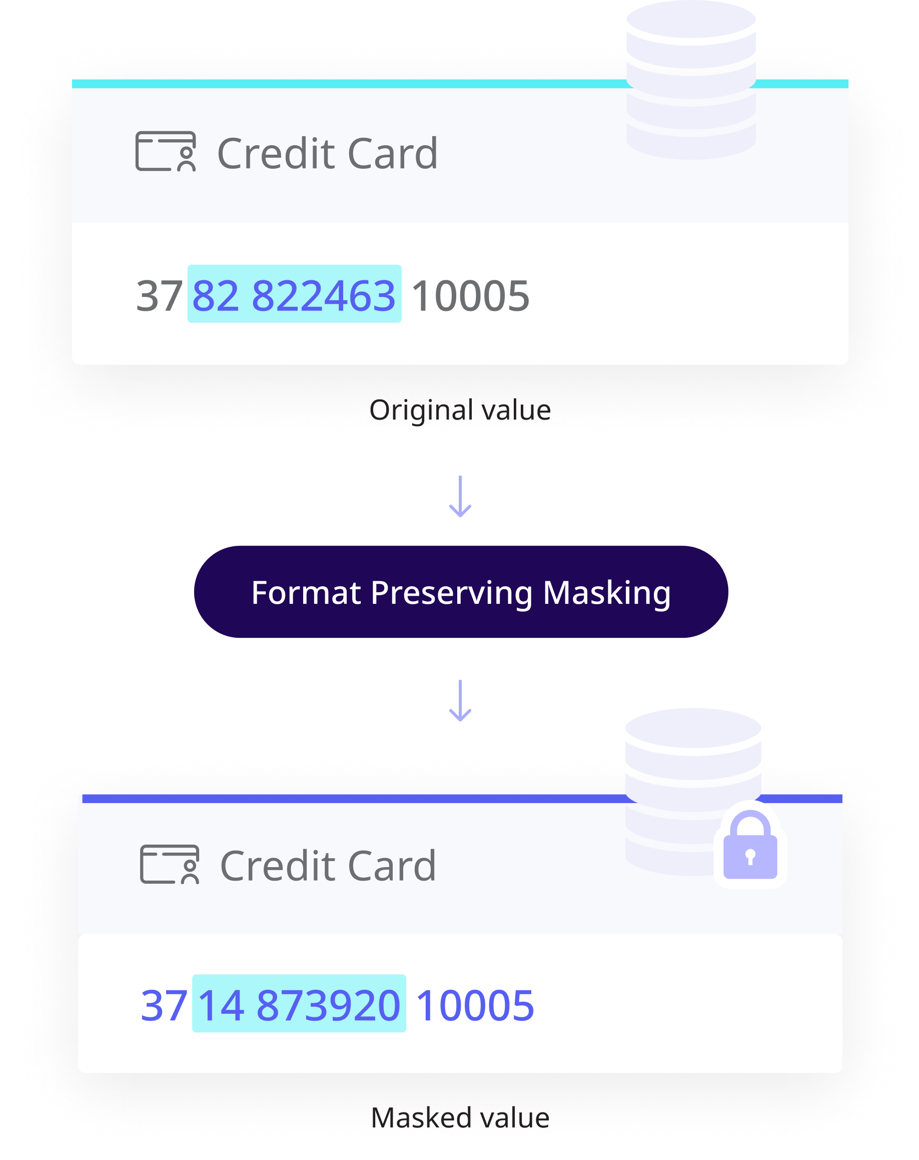 Illustration of advanced data masking techniques