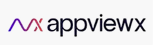 AppViewX logo: pink and purple curved swoosh beside the wordmark.